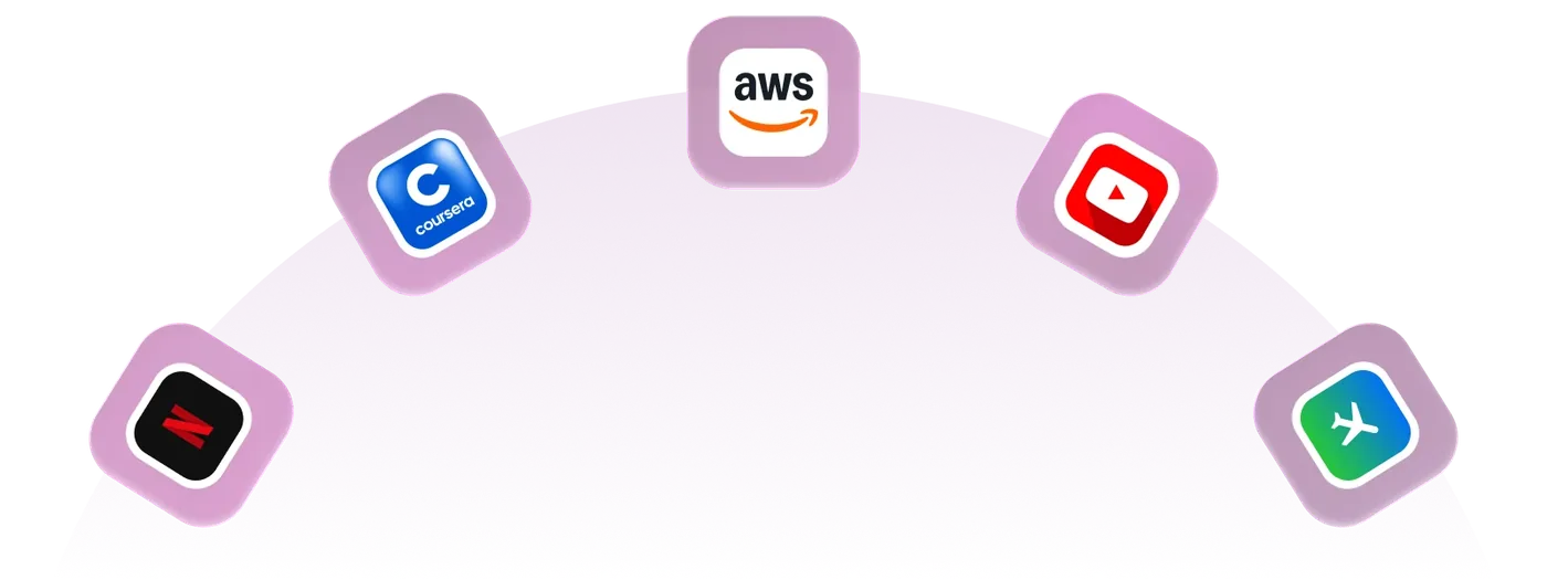 Brands you can pay with the Qash dollar card — Netflix, Coursera, AWS, YouTube, and more